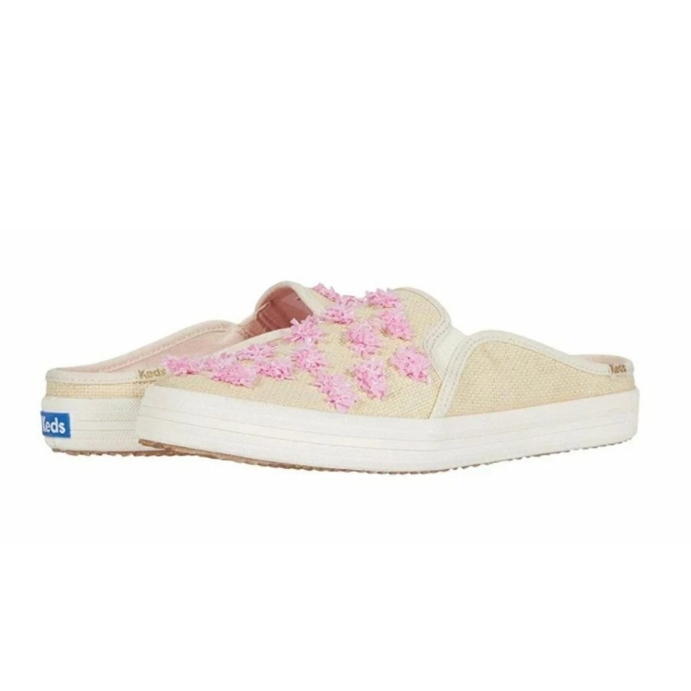 🌼 NWOT Keds Kate Spade raffia pom pom mules